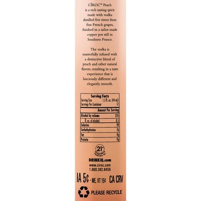 CÎROC Peach Vodka - 750ml Bottle