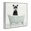 Stupell Industries Raccoon In A Tub Framed Giclee Art, Gray, 20" x 16" - 2 of 4