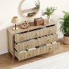 7-Drawer Fluted Dresser for Bedroom, 54"Wide Wood Dresser, Modern Chest of Drawers, Storage Organizer Cabinet for Living Room, Hallway, Entryway - 3 of 4