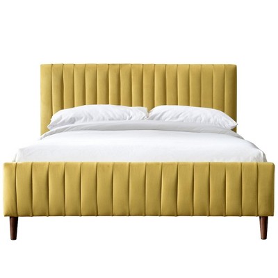 Omax Decor,Spencer Wood/Fabric Upholstered Queen Platform Bed