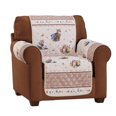 Collections Etc Cat and Butterfly Collage Furniture Protector