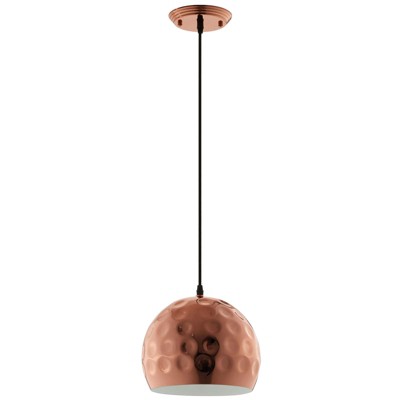 Modway Dimple 10 Half-Sphere Rose Gold Pendant Light