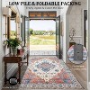 Rugs Machine Washable Area Non-Slip Stain Resistant Rug, Kids & Pets Friendly, Vintage Boho Carpet, Low Pile Indoor Rugs - 4 of 4