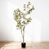 Angel Sar 5FT Artificial Bougainvillea Tree, Realistic Fake Flowering Plant with Black Pot for Indoor Home Office Decor - 2 of 4