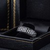 Jewelry Avalanche 8mm Beveled Black IP Honeycomb & Meteorite Inlay Tungsten Carbide Mens Wedding Band - 4 of 4