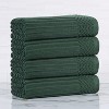 Modern Ribbed Cotton  Assorted Towel Set by Blue Nile Mills - 2 of 4