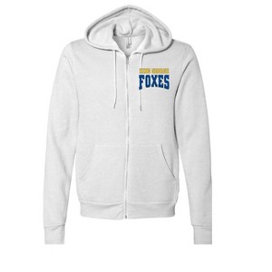 Adult King George High School Foxes Name Full-Zip Fleece Hoodie