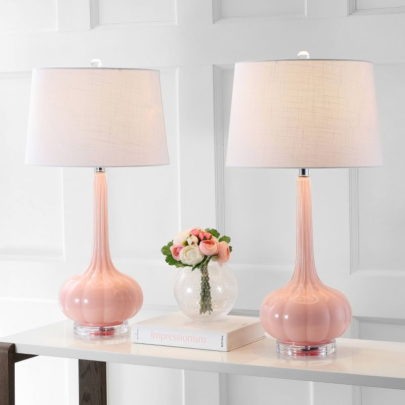 28.5" (Set of 2) Bette Glass Teardrop Table Lamp (Includes LED Light Bulb) - JONATHAN Y , 3 of 9