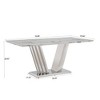 GDFStudio Sabina Modern 70" Faux Marble and Stainless Steel Rectangle Dining Table - 4 of 4