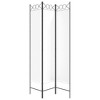 vidaXL 3-Panel Room Divider White 47.2"x78.7" Fabric - 4 of 4