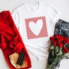 Simply Sage Market Women's Checkered Heart Cut Out Short Sleeve Graphic Tee - 3 of 4