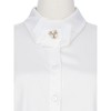 INSPIRE CHIC Women's Mesh Flower Brooch Pin Collar Bow Ties with Beads for Shirts - 4 of 4