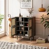 Bella Depot 4-Doors Rattan Mesh Storage Cabinet - 4 of 4
