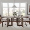 PexFix 79" x 33.5" Farmhouse Kitchen Dining Room Table Home Furniture Oval Walnut Kitchen Table with Rattan Woven Legs for Kitchen Bar Living Room - 3 of 4