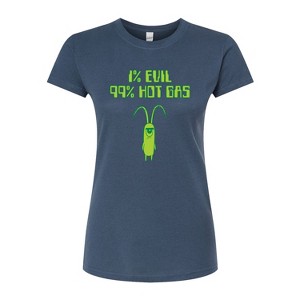 Women's - SpongeBob SquarePants - Plankton One Percent Evil Fitted Graphic T-Shirt - 1 of 4