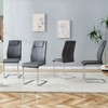 Okak Modern Comfortable Dining Chairs Set of 4, Faux Leather with Thickened Backrest & Anti-Scratch Metal Legs for Kitchen/Office/Bedroom - 3 of 4