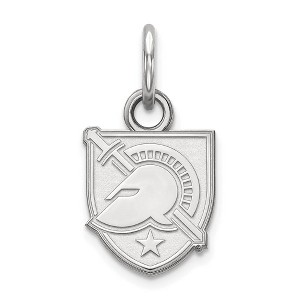 Black Bow Jewelry 10k White Gold U.S. Military Academy Black Knights NCAA Extra Small Pendant - 1 of 3