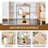 KTMBDW 3-Tier Side Tables, End Tables with Tempered Glass, Nightstands with Storage Shelves, Sofa Tables for Living Room, Bedroom - 4 of 4