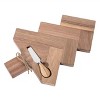 Transpac Wood Holiday Tree Serving Board for Christmas Gatherings Festive Tabletop Decor and Gift Giving Brown Wooden Design - 2 of 3
