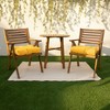 2pc 16" x 16" x 3" U-Shaped Outdoor Tufted Chair Cushions - Sorra Home - 2 of 3