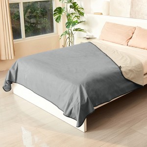 Catalonia Waterproof Leakproof Bed Blankets, Reversible Cozy Bed Sofa Cover Protector Washable Fleece Blanket for Couples - 1 of 4