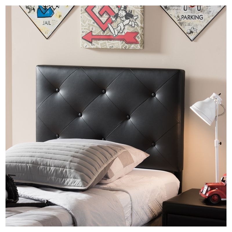 Twin Baltimore Modern And Contemporary Faux Leather Upholstered Headboard - Baxton Studio, 5 of 6