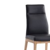 19" Raquan Dining Chair Black Leather and Walnut Finish - Acme Furniture: Elegant Armless Design, Wood & Metal Frame, Easy Care - 2 of 4