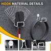 Munora 4-Piece Heavy Duty Wall Hook Set - Universal Steel Garage Hooks with PVC Coating for Garden Tools, Hoses & Power Equipment - 4 of 4