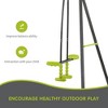 Ridstar Children's Three Seat Metal Safety Swing Set For Children Aged 3 and Above-Green - 3 of 4