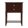 HomeStock Cappuccino Nightstand 28x22x16 Contemporary Bedside Table with Open Shelf Storage, Rich Finish and Durable Design - 3 of 4