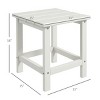 Maggift Patio End Tables, Modern Decorative Side Tables, Stylish Design for Patio, Living Room, Indoor and Outdoor Use, White, 15"*15"*18" - 2 of 4