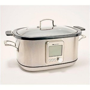Blue Jean Chef 208oz Digital Multi-Function Nonstick Slow Cooker Refurbished Silver - 1 of 4