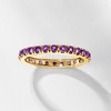 Ross-Simons 0.80-0.90 ct. t.w. Amethyst Eternity Band in 14kt Yellow Gold - 3 of 4