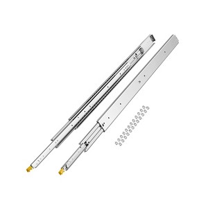 VEVOR 1 Pair Full Extension Drawer Slides 18 20 22 28 30 32 36 38 40 44 48 52 56 60 in, 500 lbs Load Capacity Locking Drawer Slides, Silver - 1 of 4