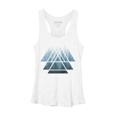 Women's Design By Humans Misty Forest Sacred Geometry By Maryedenoa Racerback Tank Top
