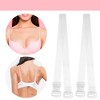 Unique Bargains ABS Non-Slip Adjustable Invisible Clear Bra Shoulder Strap with Plastic Hook Transparent 2 Pair - 2 of 4