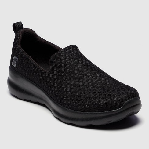 Black skechers shop slip ons