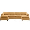 Hyleory Corduroy U-Shaped Sectional Sofa, 4-Seater Couch with 2 Movable Ottomans, Modular Living Room Furniture - 2 of 4