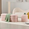Gericco 49.2" Storage Ottoman Bench Upholstered Fabric Storage Bench for Bedroom End of Bed Aesthetic Large Oval Storage Ottoman - 4 of 4