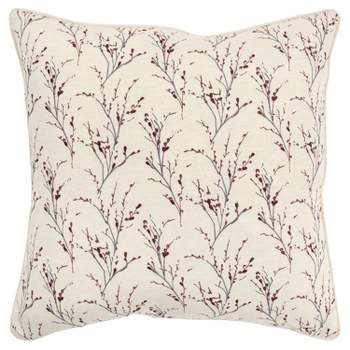 20"x20" Floral Polyester Filled Pillow - Rizzy Home