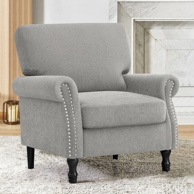 KERDOM Modern Accent Chair Armchair for Living Room, Gray
