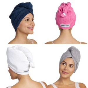 Turbie Twist Microfiber Hair Towel Wrap - for Women, Men & Kids - Travel & Bathroom Essential - Quick Dry Hair Turban for Curly, Long & Thick Hair - 1 of 4