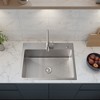 Wooakway 24" Silver Stainless Steel Utility Sink with Faucet Hoses and Drain Kit - 2 of 4