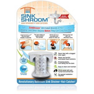 SinkShroom® (Clear) The Hair Catcher That Prevents Clogged Bathroom Sink Drains from TubShroom - 1 of 4