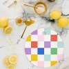 Emanuela Carratoni Checkered Rainbow Cutting Board - Round - 2 of 3