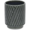 Cheung's Parlora Crossed Diagonal Pattern Straight Side Ceramic Pot - Small - Dark Gray - 3 of 4