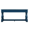 Long Solid Pine Wood Console Table with 3 Drawers and Bottom Shelf, Extra-Thick Mid-Century Sofa Table for Entryway and Hallway - 4 of 4