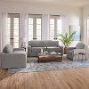 Sure Fit 2pc 73" Wide Cedar Stretch Textured Loveseat Slipcover Gray: Machine Washable, Pet Friendly, Indoor Use - 3 of 4