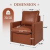 Hyleory 29.13'' Wide Faux Leather 360 Degree Swivel Armchair - 4 of 4
