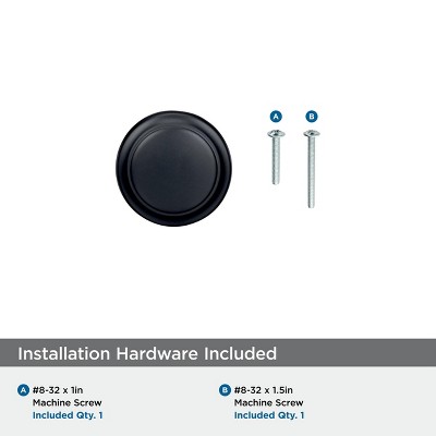 Highland Ridge Black Bronze Round Cabinet Knob with Mounting Hardware